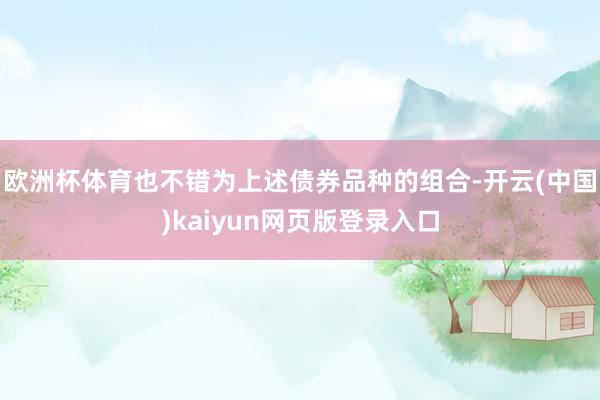 欧洲杯体育也不错为上述债券品种的组合-开云(中国)kaiyun网页版登录入口